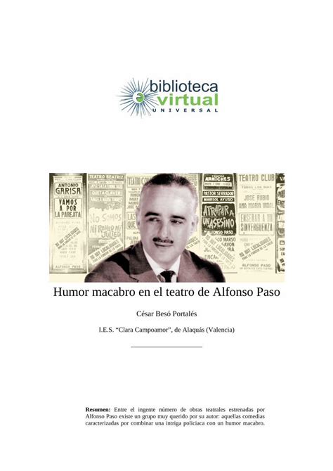 videos de palomos|Humor macabro en el teatro de Alfonso Paso .